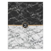 Nappe noire et blanche avec lettre personnalisée (Devant)