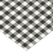 Nappe noire et blanche de coton de guingan (Angle)