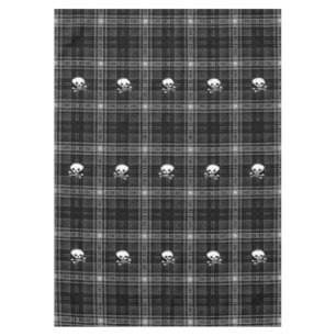 Nappe noire et blanche fraîche de crâne de plaid
