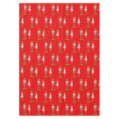 Nappe Noisette de Noël Soldat et Ballerine en rouge (Devant)