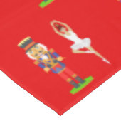 Nappe Noisette de Noël Soldat et Ballerine en rouge (Angle)