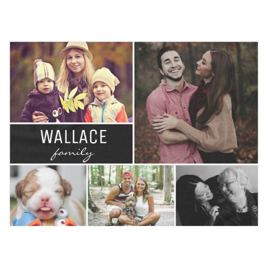 Nappe Nom De Famille Photo Collage Réunion (Devant (Horizontal))