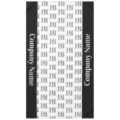 Nappe Nom de l'entreprise Logo noir et blanc Motif ici (Devant)