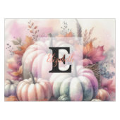 Nappe Nom du monogramme citrouilles automnaux dans paste (Devant (Horizontal))