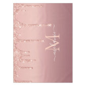 Nappe Nom du monogramme Rose Parties scintillant de bril (Devant)