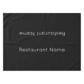 Nappe Nom du restaurant Modèle de texte noir et blanc (Devant (Horizontal))