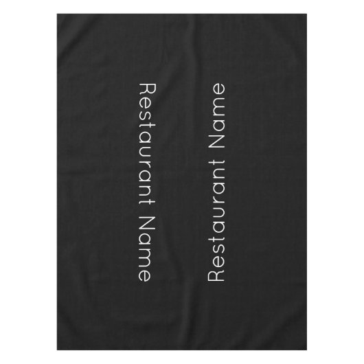 Nappe Nom du restaurant Modèle de texte noir et blanc (Devant)