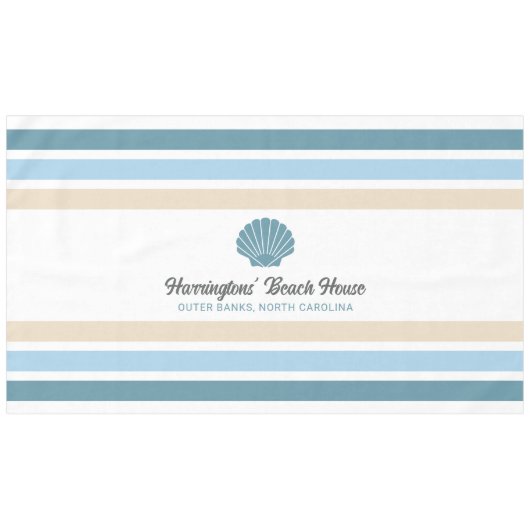 Nappe Nom et emplacement personnalisés Maison de plage (Devant (Horizontal))