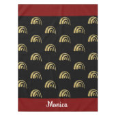 Nappe Nom personnalisé or arc-en-ciel et noir (Devant)