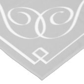 Nappe Nom personnalisé tissu de table gris et blanc (Angle)