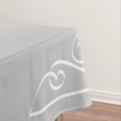 Nappe Nom personnalisé tissu de table gris et blanc (In Situ)