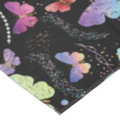 Nappe Nom personnel Élégant Papillons violets brillants (Angle)