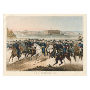 Nappe Nos généraux, restaurés Vintage 1864 Guerre civ
