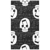 Nappe note de musique gothique yeux crâne macabre (Devant)