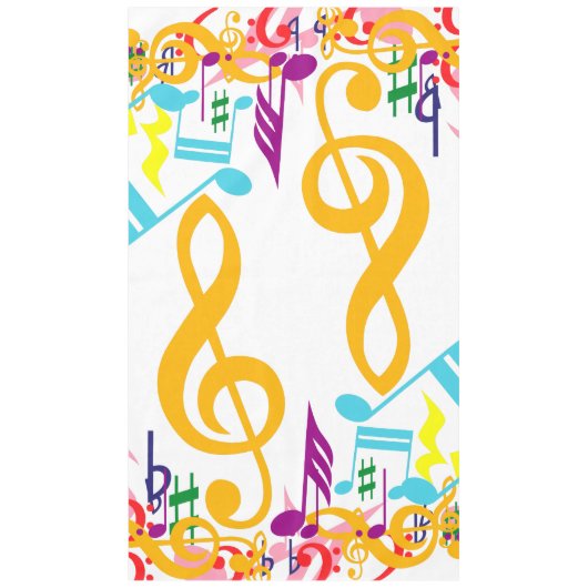 Nappe Notes de musique colorées (Devant)