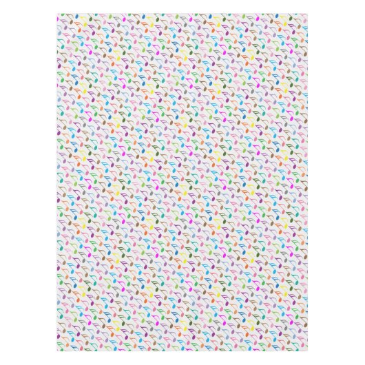 Nappe Notes musicales colorées motif (Devant)
