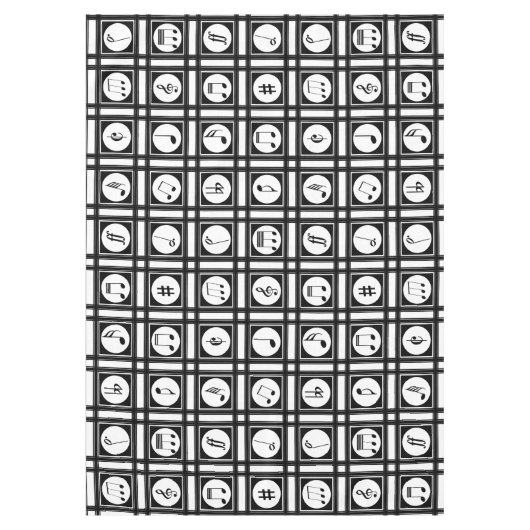 Nappe Notes musicales modernes et design motif (Devant)