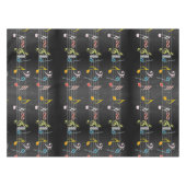 Nappe Notes ouvrières de musique sur le noir (Devant (Horizontal))