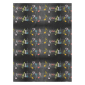 Nappe Notes ouvrières de musique sur le noir (Devant)