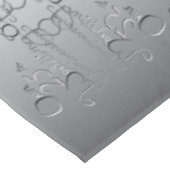 Nappe "Notre 25e anniversaire Mariage" Silvery écrit à l (Angle)
