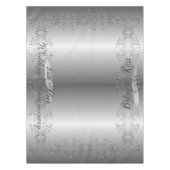 Nappe "Notre 25e anniversaire Mariage" Silvery écrit à l (Devant)