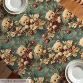 Nappe nounours de Noël vintage