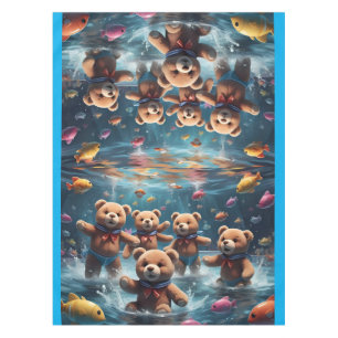 Nappe Nounours nager dans un bassin de poissons