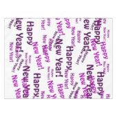 Nappe nouvelle année violette heureuse (Devant (Horizontal))