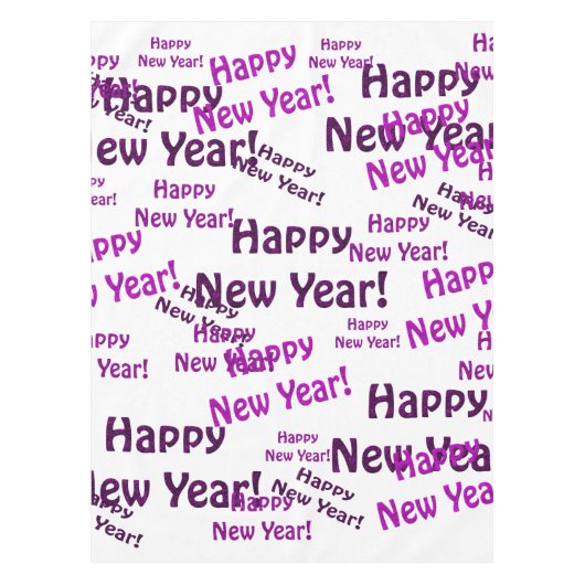 Nappe nouvelle année violette heureuse (Devant)