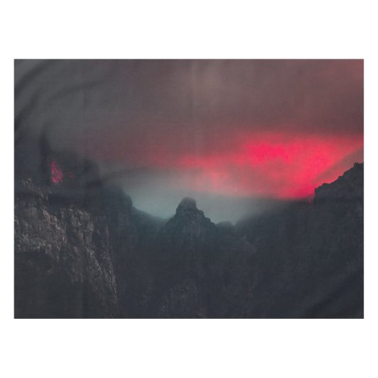 Nappe Nuages brûlants, brouillard et montagnes (Devant (Horizontal))