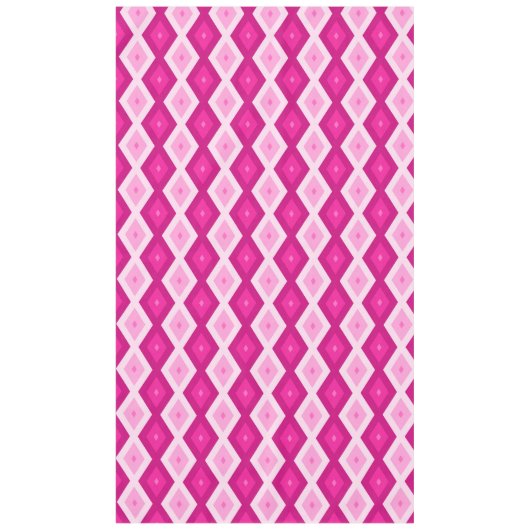 Nappe Nuances de motif de diamant fuchsia (Devant)