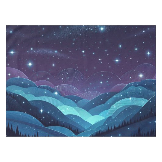 Nappe Nuit de Starry Hills (Devant (Horizontal))