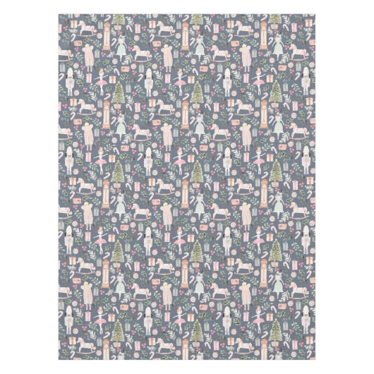 Nappe Nutcracker Holiday Aquarelle bleu (Devant)