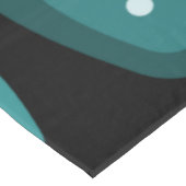 Nappe Oblongs modernes du milieu du siècle Noir Turquois (Angle)