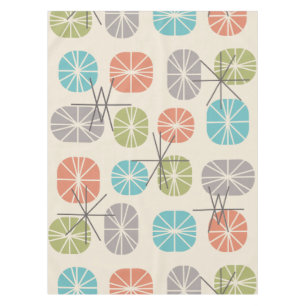 Nappe Oblongs Motifs du milieu du siècle coloré multicol