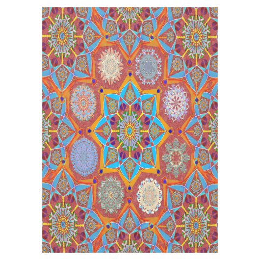 Nappe Octo plus brillant arabesque style mauresque rouge (Devant)