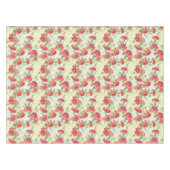 Nappe Oeillets rouges sur le vert avec des papillons (Devant (Horizontal))