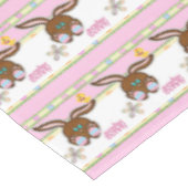 Nappe Oeufs de lapin de Pâques rose (Angle)