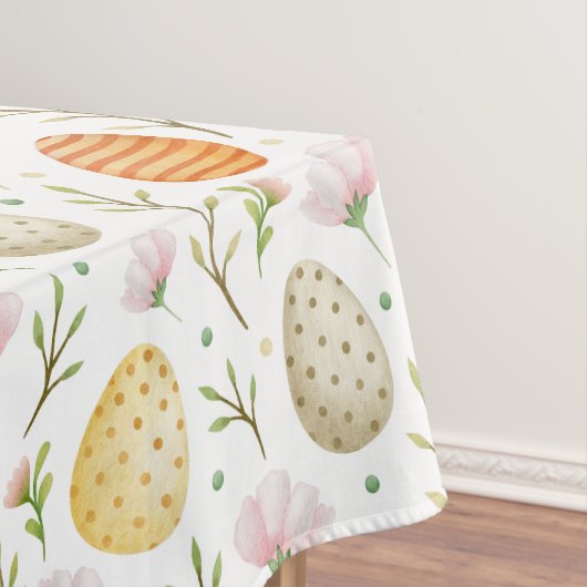 Nappe Oeufs vintages et fleurs de printemps Pâques (In Situ)