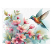 Nappe OEuvre florale/printanière de colibri (Devant (Horizontal))