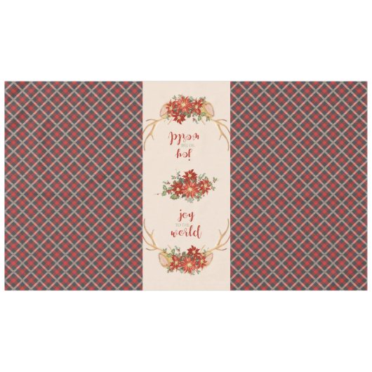 Nappe Oh Deer Woodland Antlers sur Plaid (Devant (Horizontal))