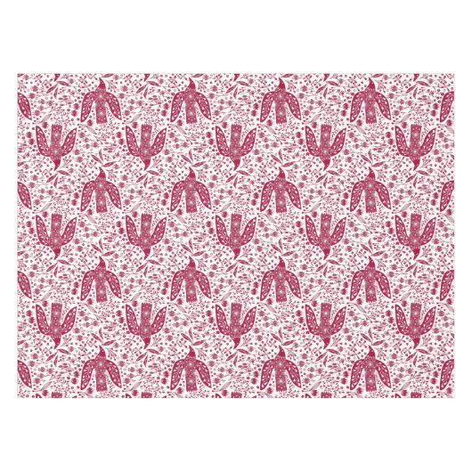 Nappe Oiseau Art Rouge Blanc (Devant (Horizontal))