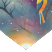 Nappe Oiseau coloré dans l'arbre avec soleil | (Angle)