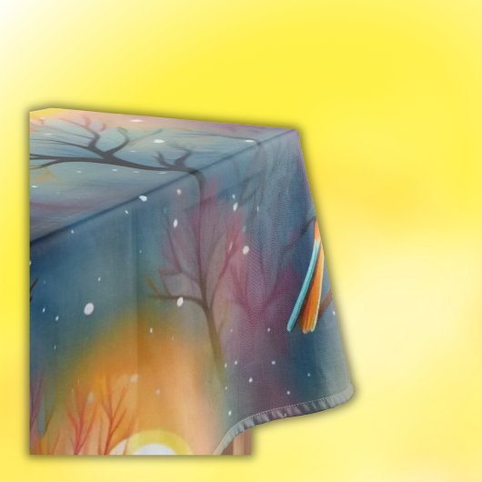 Nappe Oiseau coloré dans l'arbre avec soleil |