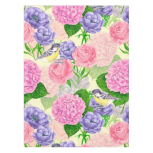 Nappe Oiseau et fleurs