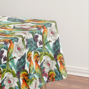 Nappe Oiseau et motif de fleur exotique 2
