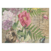 Nappe Oiseau Nid Floral Jardin Fleur Papillon Art (Devant (Horizontal))