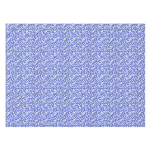 Nappe Oiseaux blancs et fleurs en bleu (Devant (Horizontal))