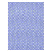 Nappe Oiseaux blancs et fleurs en bleu (Devant)