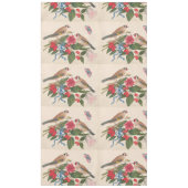 Nappe oiseaux Brown avec fleurs et papillon (Devant)